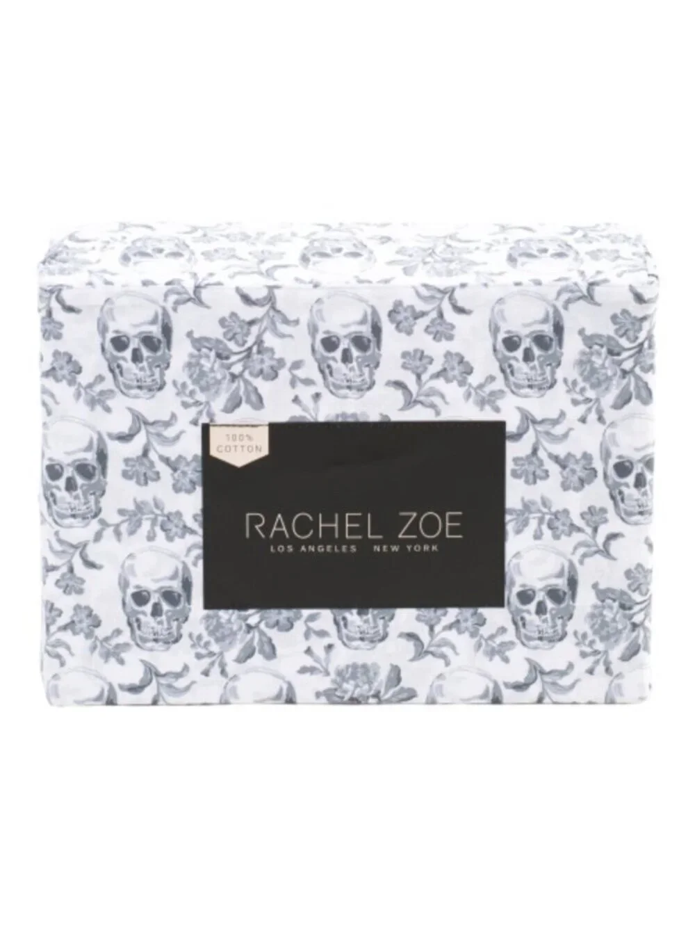 RACHEL ZOE Cotton Girly Skull Sheet Set